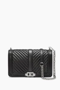 Affordable Designer Brand Rebecca Minkoff Chevron Quilted Love Crossbody