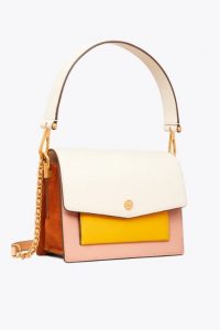 Affordable Designer Brand Tory Burch Robinson Color-Block Double Strap Convertible