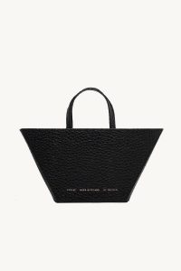 Affordable Designer Brand Chylak Trapeze Bag Black Pebbled Leather